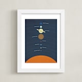 "Outerspaced" - Art Print in Navy by Jennifer Morehead - Framed