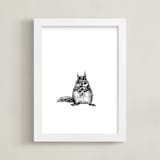 "écureuil" - Art Print in Black by IMG_101 - Framed