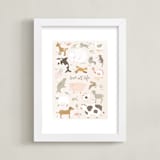 "love all life" - Art Print in coconut by peetie design - Framed