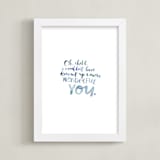 "oh child" - Art Print in ocean teal by Kelly Place - Framed