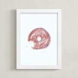 "This is not a Donut Whole" - Art Print in bright pink by Jackie Graham - Framed