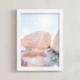 "Desert Rocks I" - Art Print in Blush by LindseyErin - Framed