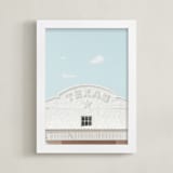 "Texas Sky" - Art Print in Sky blue by Heather Loriece - Framed