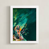 "This is Where We Come Alive" - Art Print in Radiant Teal by Stacy Kron - Framed