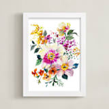 "wild flower bouquet " - Art Print in multi colored by Tae Lee - Framed
