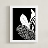 "Positive Petal" - Art Print in Black by Maggie Ramirez Burns - Framed