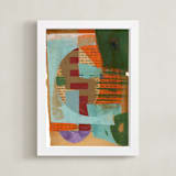 "Irregularities again" - Art Print in irregular blue by Bethania Lima - Framed