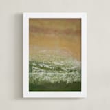 "Green Ocean Wave" - Art Print in Ocean Green by Camille Pietrow - Framed