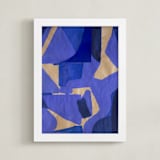 "Byzantine" - Art Print in Cornflower Blue by cyrille gulassa - Framed