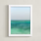 "Life Aquatique" - Art Print in Aqua by AMANDA LOMAX - Framed