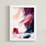 "Sail Stories" - Art Print in Nautical Navy by Britt Mills - Framed