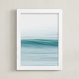"Slow Roll" - Art Print in Aqua by Mike Sunu - Framed