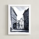 "Theater of space II" - Art Print in Shadow Blue by Cailin Nikel-Zueger - Framed