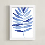 "Sea Botanicals VI" - Art Print in True blue by Luz Alliati - Framed