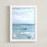 "Aqua View " - Art Print in Sea Green by Colleen Ehrlich - Framed