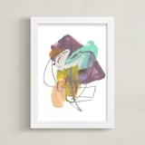 "Fosse" - Art Print in chartreuse by Misty Hughes - Framed