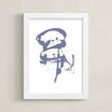 "Street Cred" - Art Print in Blue by Misty Hughes - Framed
