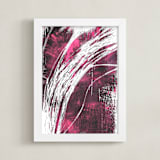 "Bend Towards" - Art Print in Neon pink by Erin McCluskey Wheeler - Framed