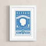 "The Little Mister" - Personalized Art Print in Dutch Blue by Tanya Lee of Frooted Design - Framed