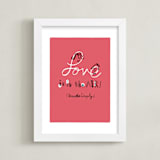 "Love is in the Air!" - Art Print in Amaranth by ERAY - Framed