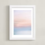 "Sea Blush" - Art Print in periwinkle blush by Kamala Nahas - Framed