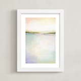 "Coral Bay" - Art Print in Coral Pink by AlisonJerry - Framed
