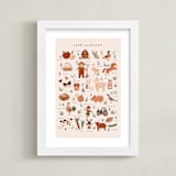 "Farm Alphabet" - Art Print in Sand by Vivian Yiwing - Framed