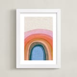 "Rainbow Hill" - Art Print in Rainbow by Carrie Moradi - Framed