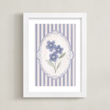 "Forget Me Nots" - Art Print in Periwinkle by Jenna Holcomb - Framed