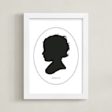 "Cameo Silhouette: Custom Print" - Custom Print in Black by Minted - Framed