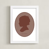 "Cameo Tonal Silhouette: Custom Print" - Custom Print in Rustique by Minted - Framed