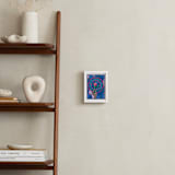 "Disney's Beauty And The Beast Stained Glass" - Personalized Art Print in Blue by Katharine Watson - In a Room
