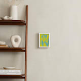 "Flower Shapes 1" - Art Print in Chartreuse by Alicia Schultz - In a Room