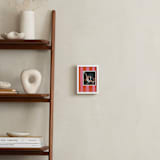 "Striped Mat: Framed Photo" - Framed Photo in Blood Orange by Cindy Reynolds - In a Room