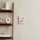 "Happy Rainbows" - Art Print in Pastel Rainbow by Celeste Duffy - In a Room