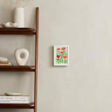 "hand painted flowers_2B" - Art Print in green by Ramoncita - In a Room