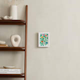 "hand painted flowers_1E" - Art Print in green by Ramoncita - In a Room