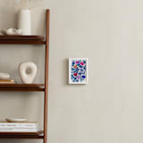 "hand painted flowers_2F" - Art Print in navy blue by Ramoncita - In a Room