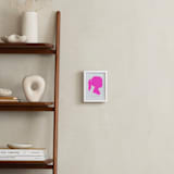 "Custom Silhouette Letterpress Art" - Custom Letterpress Print in Neon Pink by Minted - In a Room