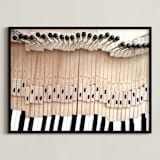 "Key Rehab" - Art Print in Oxblood by Poppy A - Framed