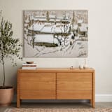 "Morning Snow" - Art Print in Coffee by Zhihua Tu - In a Room
