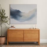 "Reflection in the River" - Art Print in Indigo Blue by Rebecca King - In a Room