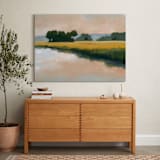 "Morning Shore II" - Art Print in Summer Blue by Stephanie Goos Johnson - In a Room