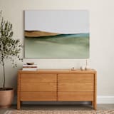 "Rolling Fields" - Art Print in green by Little Valley Studio - In a Room