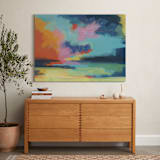 "IndianSummer" - Art Print in Sky Blue by AlisonJerry - In a Room