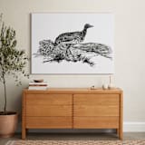 "Bewick's Little Bustard" - Art Print in Deep Black by Edward Walker - In a Room