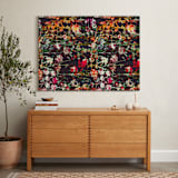 "Painted midnight garden" - Art Print in Crimson by Teo - In a Room