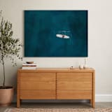 "Waiting on Waves" - Art Print in Dark Teal by Jessica Rice - In a Room