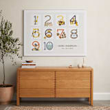 "Let's Count" - Personalized Art Print in Latte by Bella Expressions-Linda Birtel - In a Room
