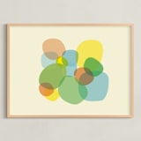 "Organics_01" - Art Print in powdery pastels by Alain Castoriano - Framed